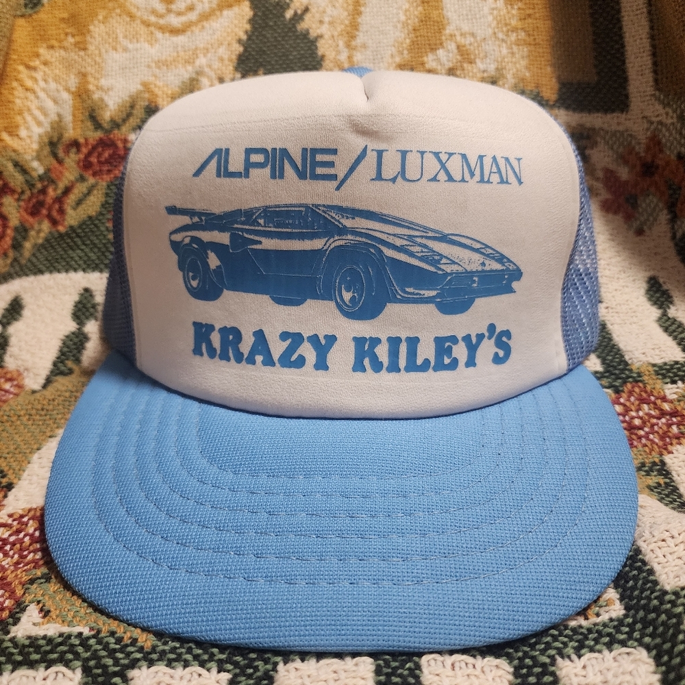 Alpine Luxman Krazy Kiley's Blue and White Trucker Hat